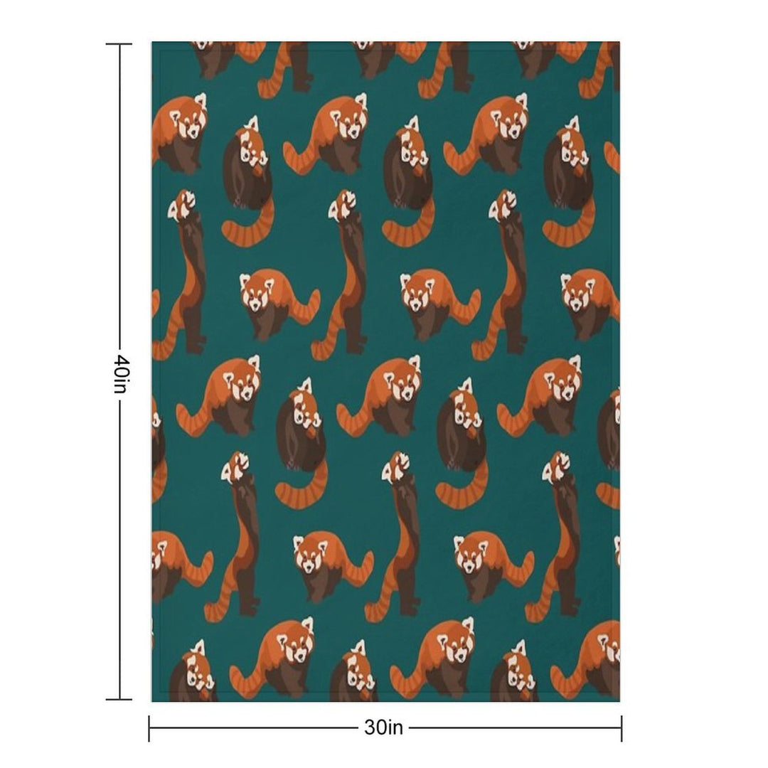 RED PANDA PATTERN All-season Throw Blanket