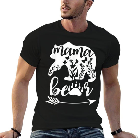 Floral Mama Bear Mom Mama Bear Mommy Bear Floral Mama Bear  Quick-drying T-Shirt