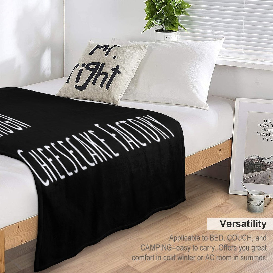 Live Laugh Cheesecake Factory (Black) Versatility Throw Blanket