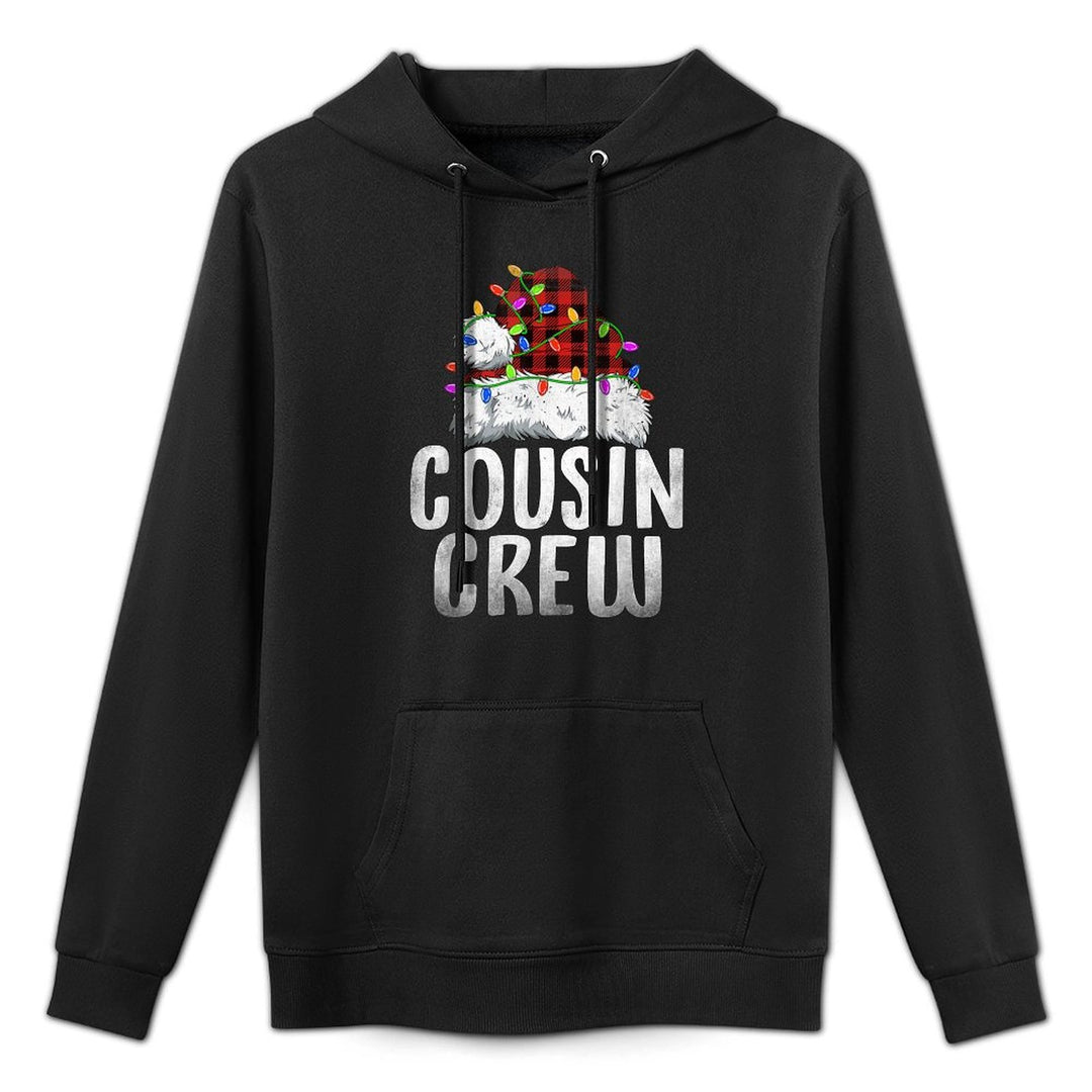 Christmas Cousin Crew Santa Xmas Family Matching Pajamas Colorfast Hoodie