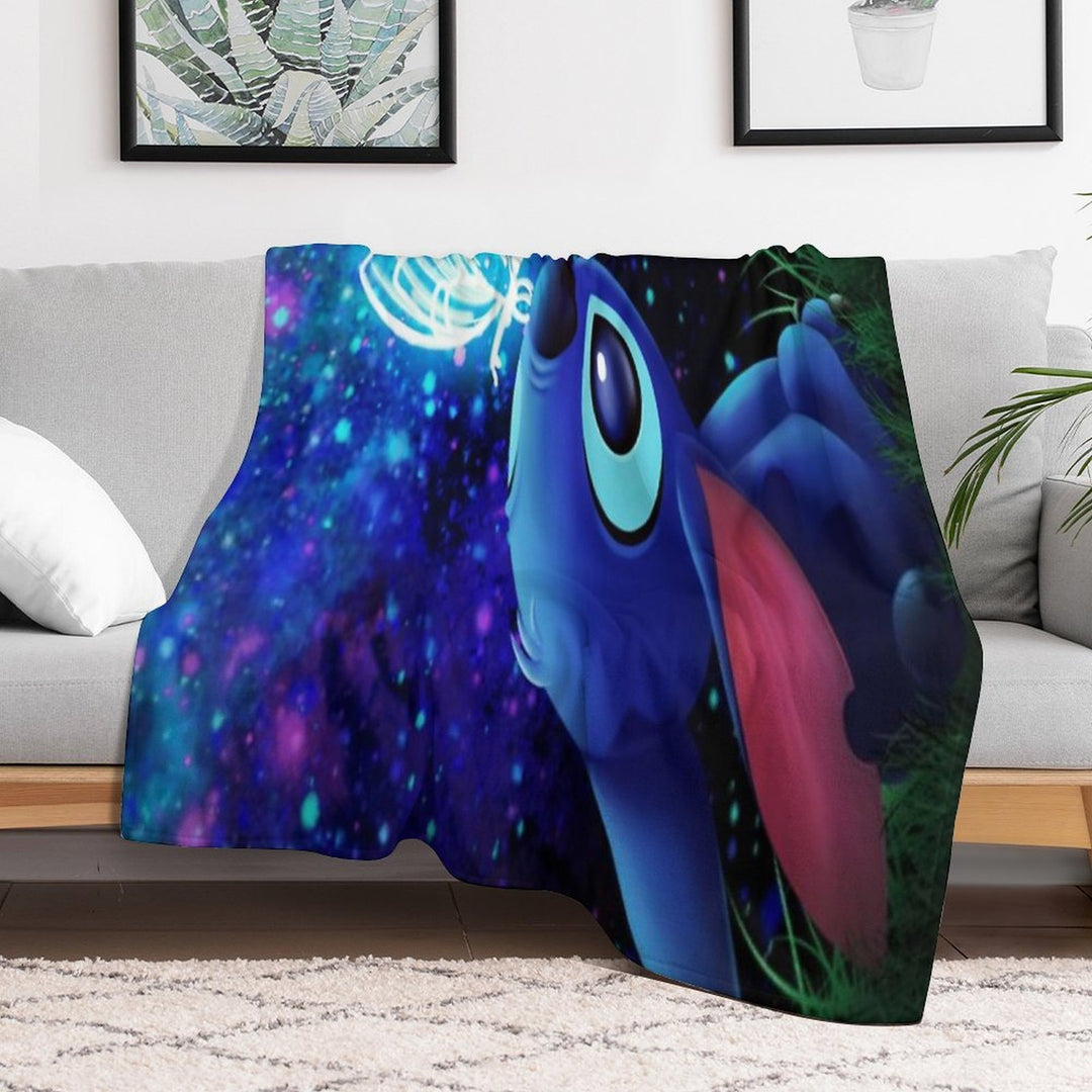 Stitch Butterfly Starry Sky Gift-ready Throw Blanket