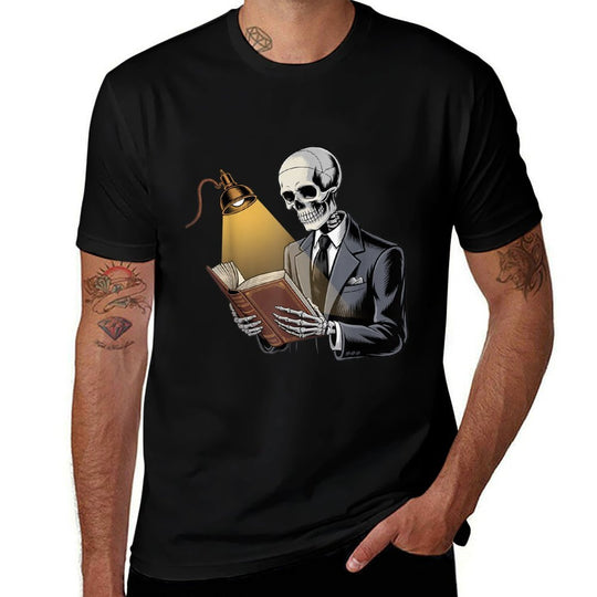 Skull Reader Skeleton Reading Memes Read Return Repeat Sign  Versatile T-Shirt