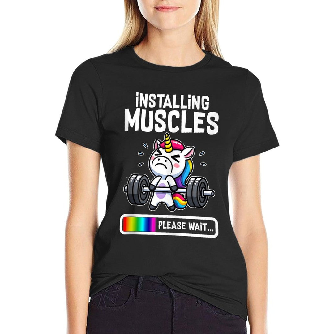 Funny Cute Unicorn Workout Gym Fitness Weightlifting Gift  Affordable Price T-Shirt