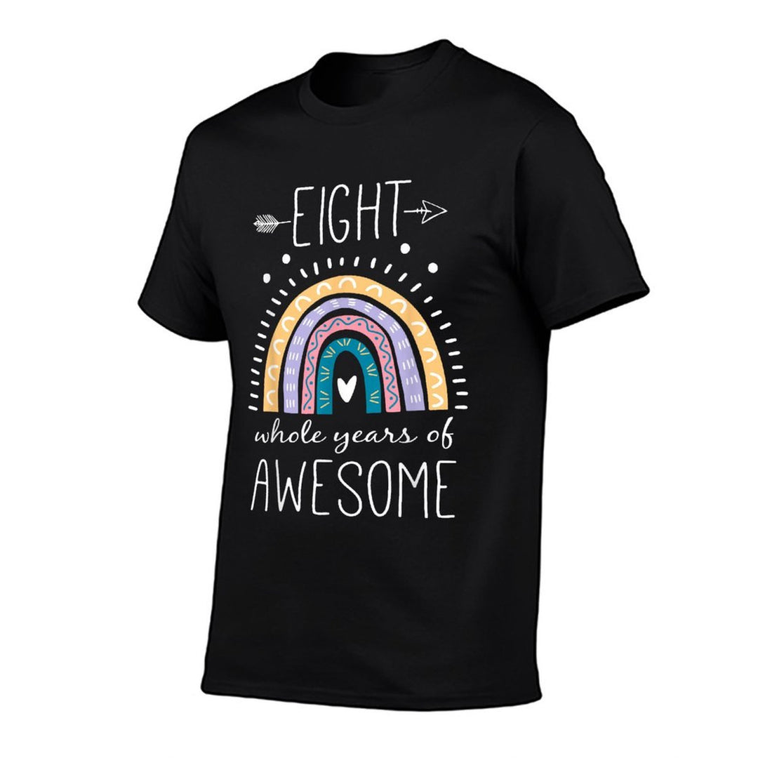 Eight Whole Years Of Awesome 8 Year Old Gifts 8 BDay Rainbow  Moisture-wicking T-Shirt