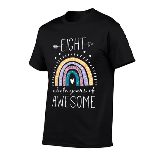 Eight Whole Years Of Awesome 8 Year Old Gifts 8 BDay Rainbow  Moisture-wicking T-Shirt