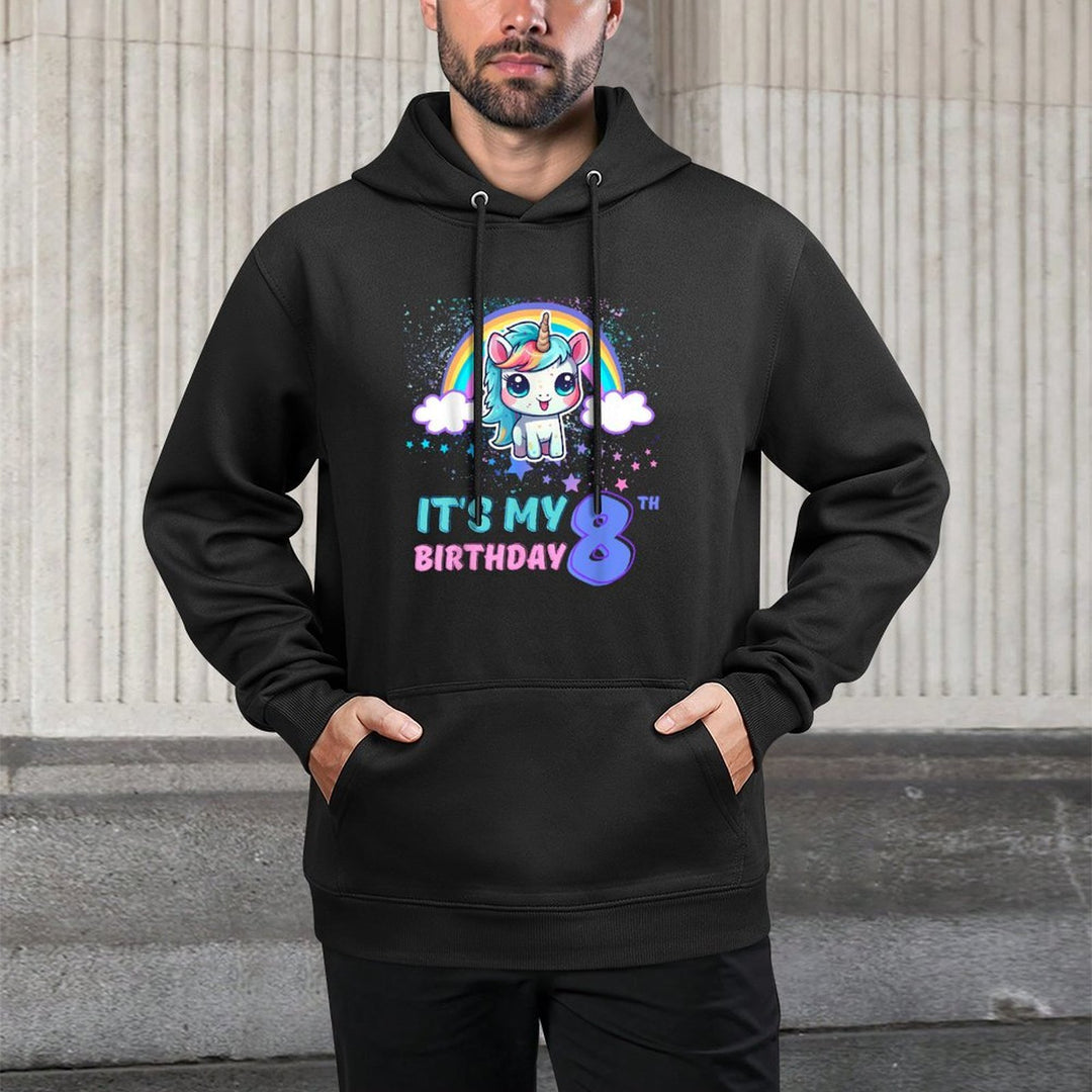 It's My 8th Birthday 8 Years Old Birthday Eight Year Old Adjustable Hood Hoodie