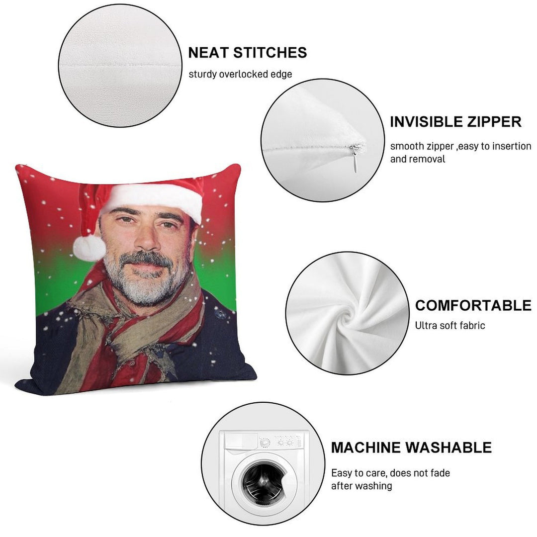 Jeffrey Dean Morgan- Christmas Soft Home Decor Throw Pillow