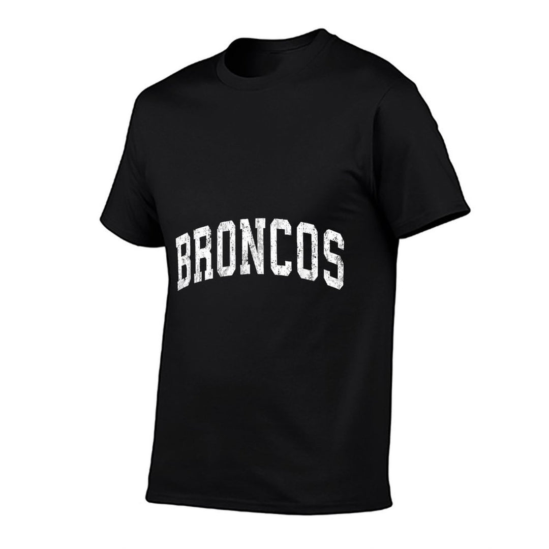 Broncos Mascot Vintage Athletic Sports Name Design  Trendy Pattern T-Shirt