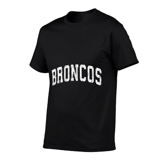 Broncos Mascot Vintage Athletic Sports Name Design  Trendy Pattern T-Shirt