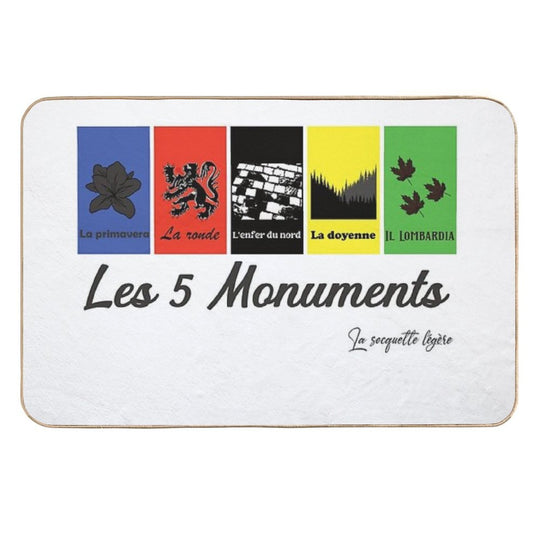 The 5 Cycling Monuments  Easy To Clean Bath Mat