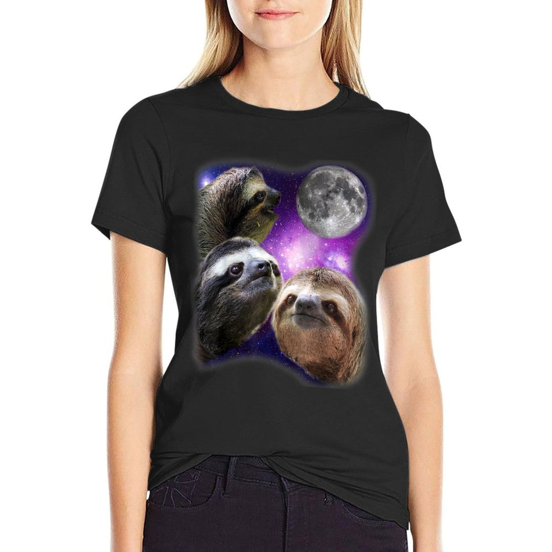 Sloth - Three Sloths Moon Parody Wolf Meme  Slim-fit Cut T-Shirt