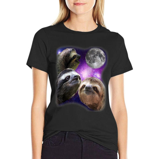 Sloth - Three Sloths Moon Parody Wolf Meme  Slim-fit Cut T-Shirt