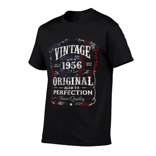 Vintage Made In 1956 62nd Birthday Gift  Ribbed Collar T-Shirt