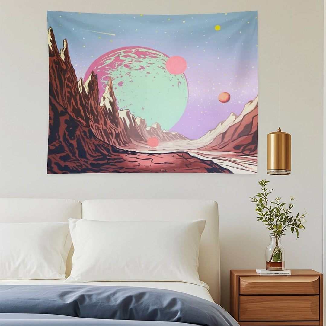 Green Moon Tapestry