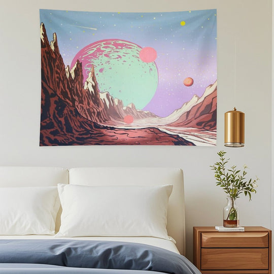 Green Moon Tapestry