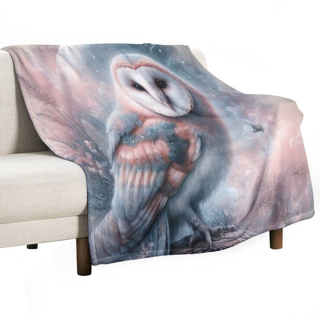 Wispy Dream Owl Travel-friendly Throw Blanket