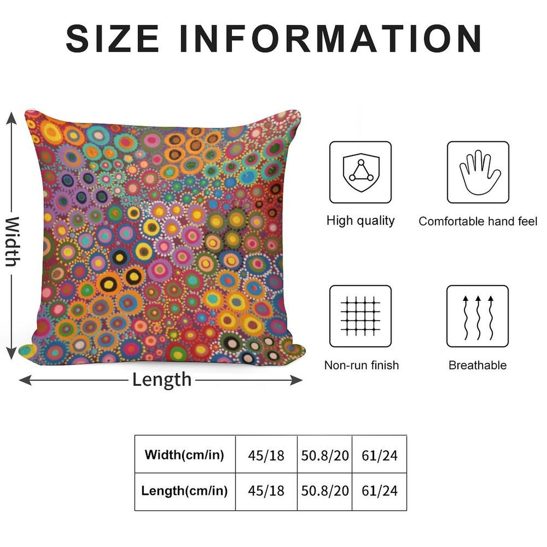 Desert Wildflowers Soft Shrink-Resistant Throw Pillow