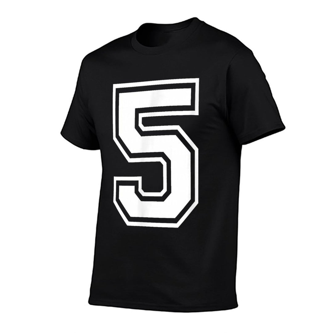 Number 5 Birthday Varsity Sports Team Jersey  Classic T-Shirt