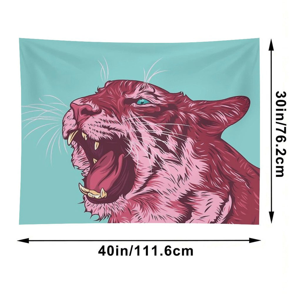 Magenta Tiger Tapestry