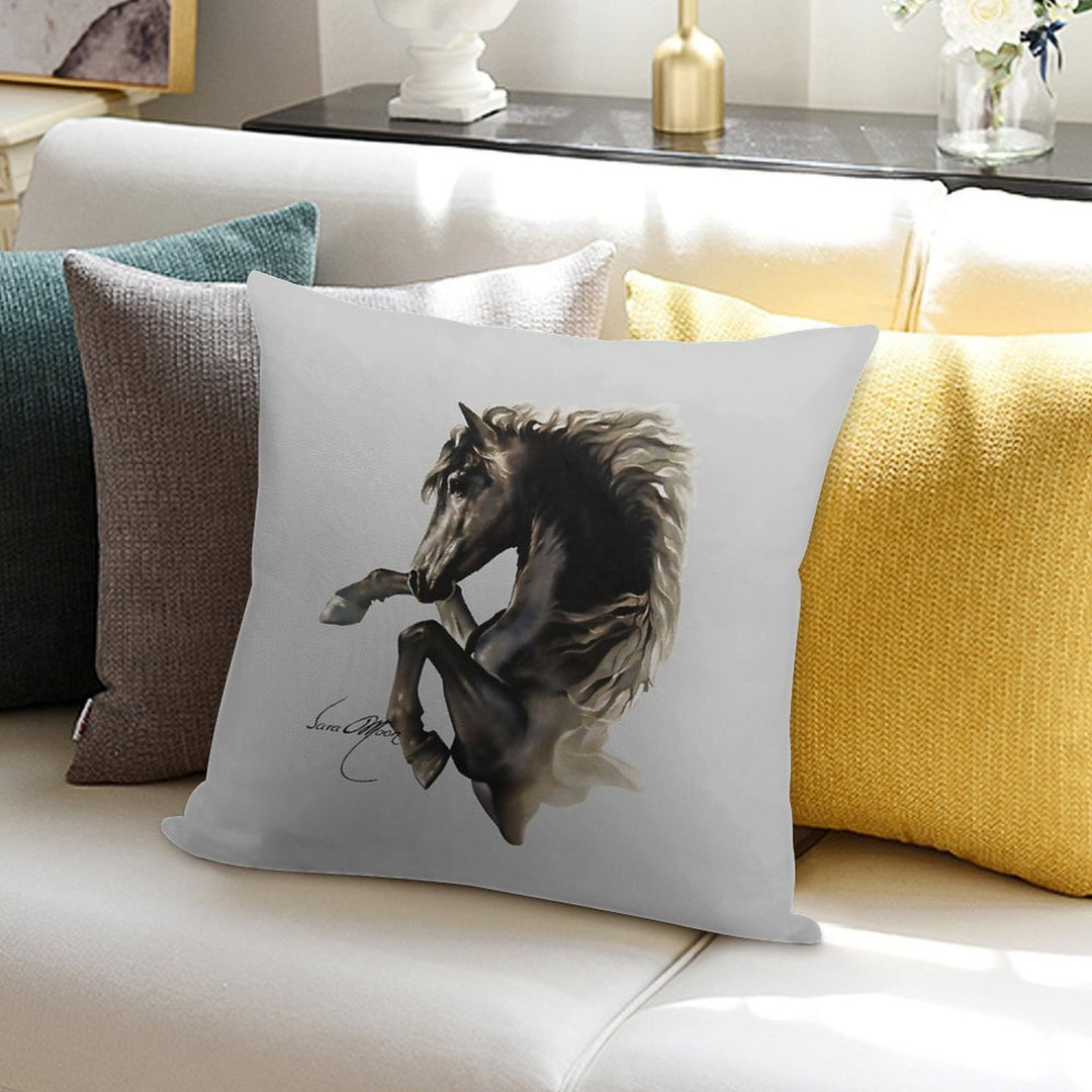Black Fury (Cut-Out) Soft Ultra-Soft Texture Throw Pillow