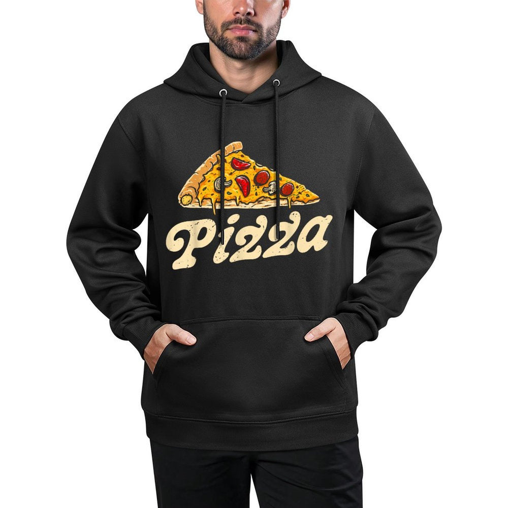 Pizza Day Retro Vintage 60s 70s Women Men Italian Food Lover Pilling-Resistant Hoodie