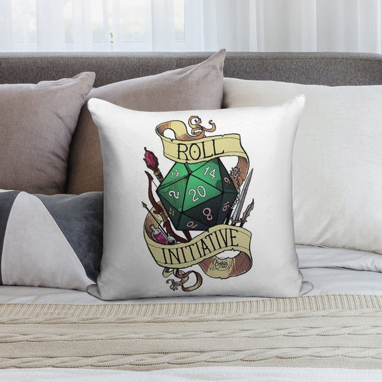 Roll Initiative Soft Gift Ready Throw Pillow