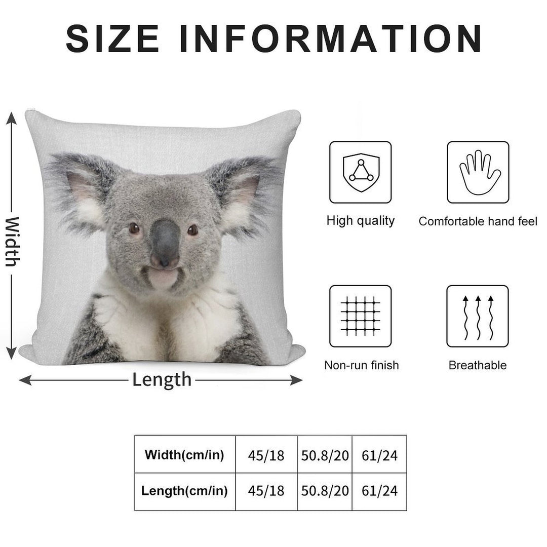 Koala - Colorful Soft Durable Construction Throw Pillow