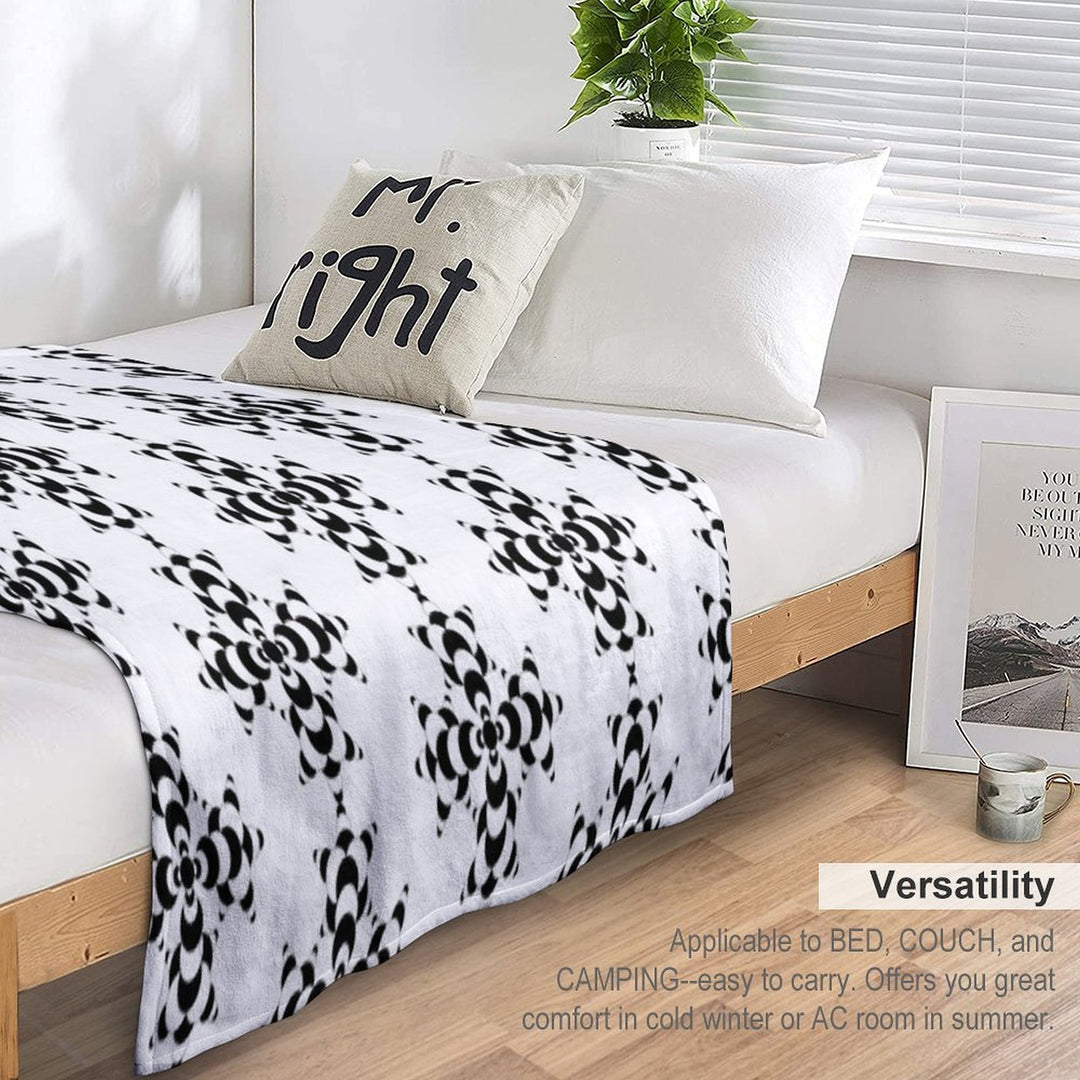 Fractal Molecule Crop Circle Quick-dry Throw Blanket