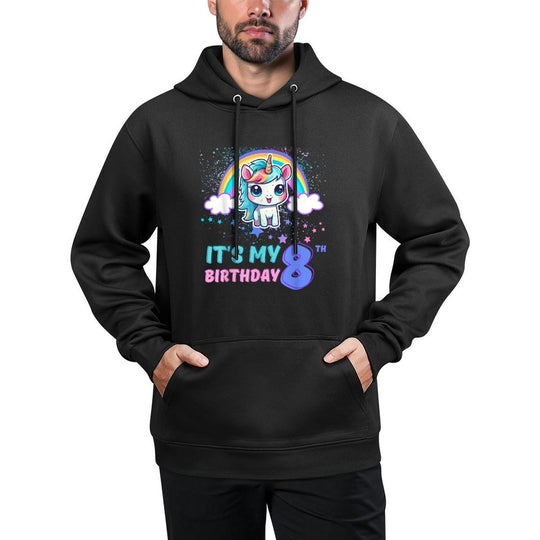 It's My 8th Birthday 8 Years Old Birthday Eight Year Old Adjustable Hood Hoodie
