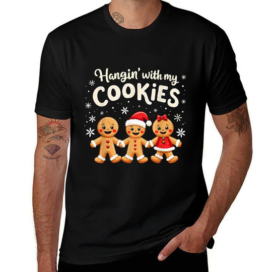 Hangin With My Cookies Gingerbread Christmas Funny Teacher  Classic T-Shirt
