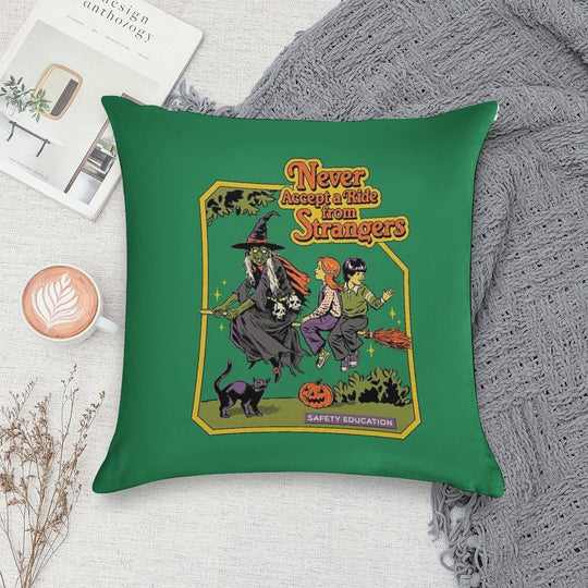 Never Accept A Ride Soft Gift Ready Throw Pillow