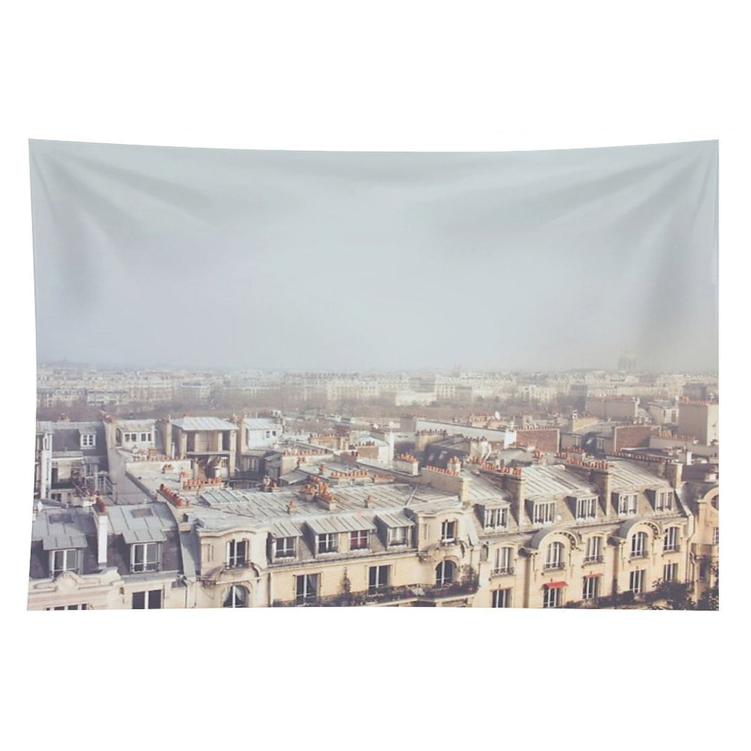 Paris Morning Rooftops Tapestry