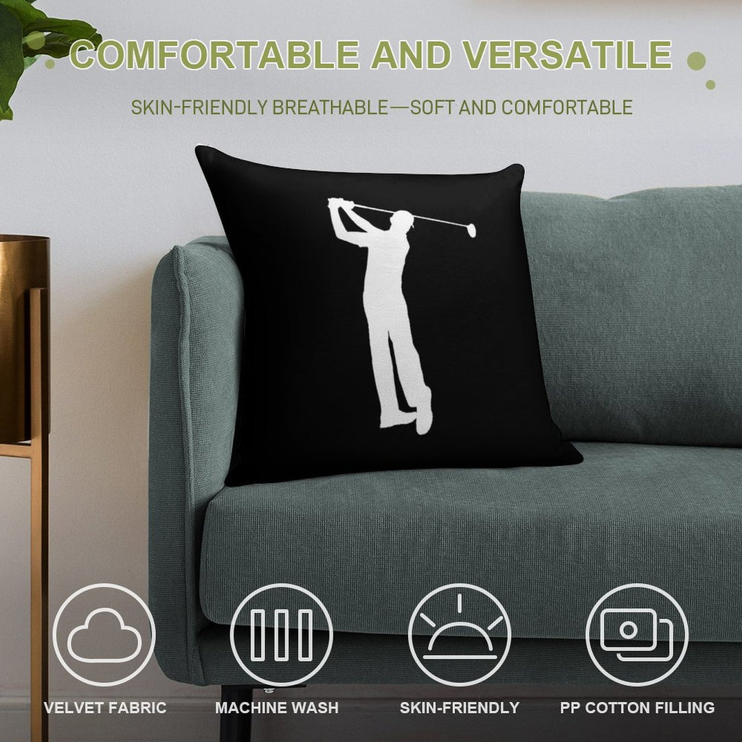 Golfer Soft Ultra-Soft Texture Throw Pillow