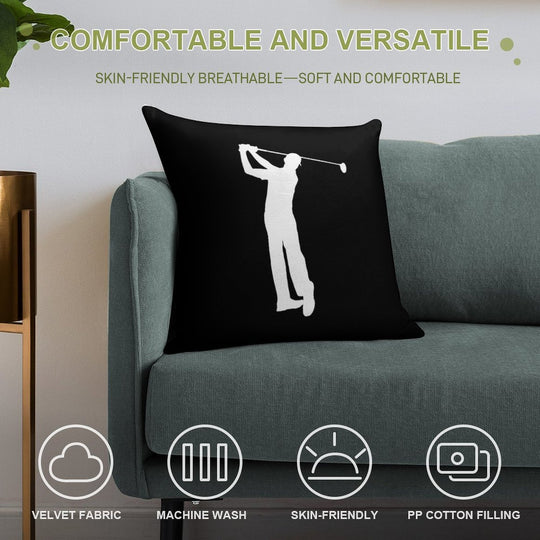 Golfer Soft Ultra-Soft Texture Throw Pillow