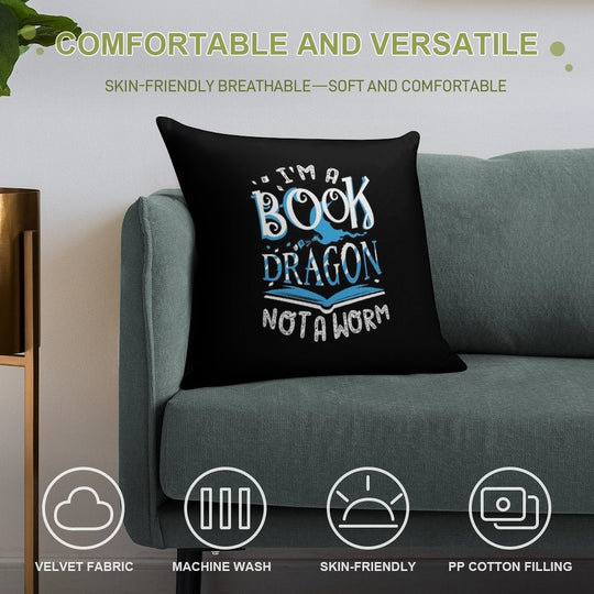 Book Dragon Soft Style Accent Throw Pillow
