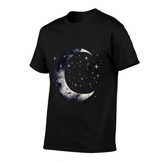 Stars And Moon Night Sky Galaxy Aesthetic Graphic Lovers  Stretchy T-Shirt