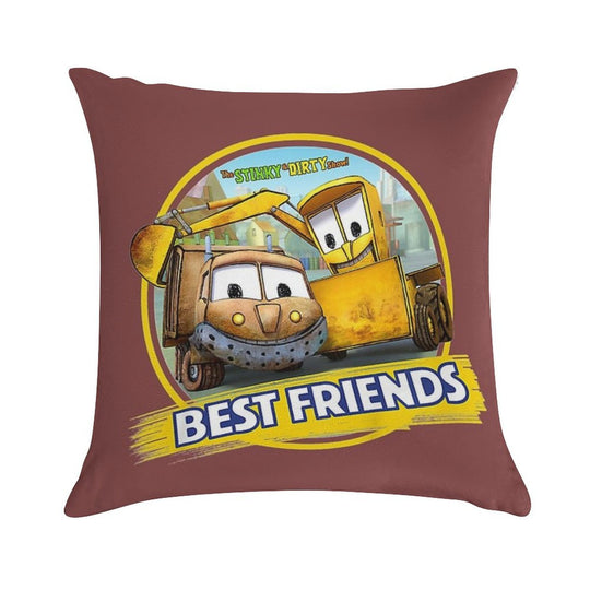 Kids The Stinky And Dirty Show - Best Friends Soft Easy Maintenance Throw Pillow