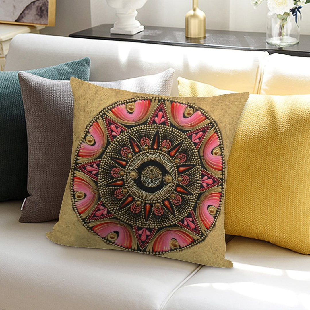 The Mandala of Self-Love Soft Short Plush Fabric Throw Pillow