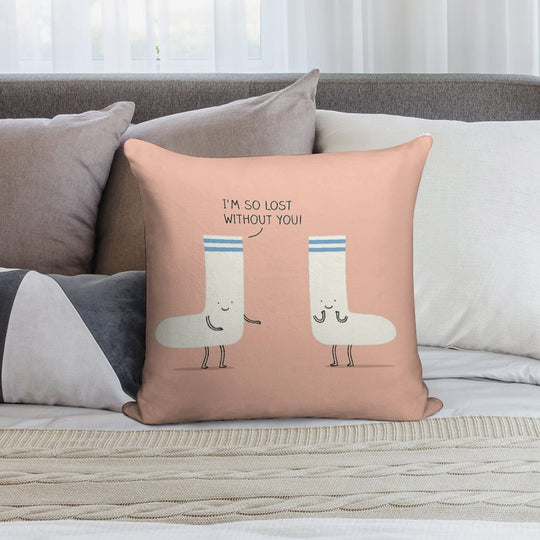 Socks Love Soft Durable Construction Throw Pillow