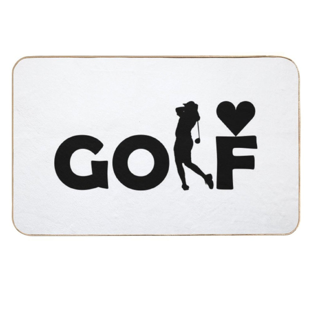 I LOVE GOLF  Absorbent Bath Mat