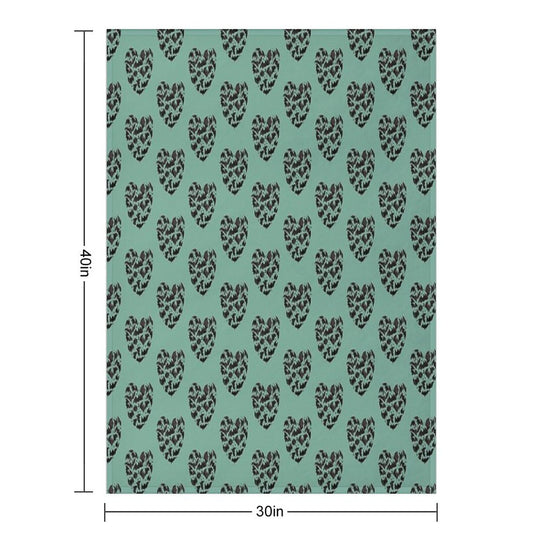 Bat Heart Compact Throw Blanket
