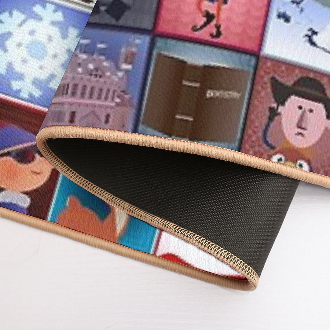 Rudolph Squares  Long-Lasting Bath Mat