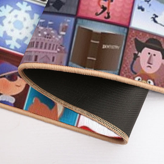 Rudolph Squares  Long-Lasting Bath Mat