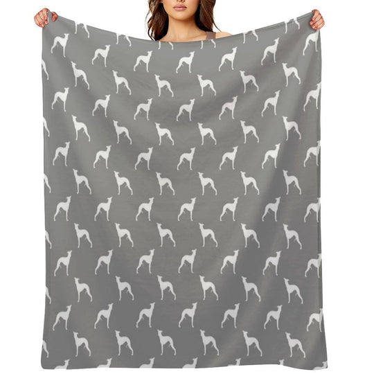 Whippet Silhouette(s) Quick-dry Throw Blanket