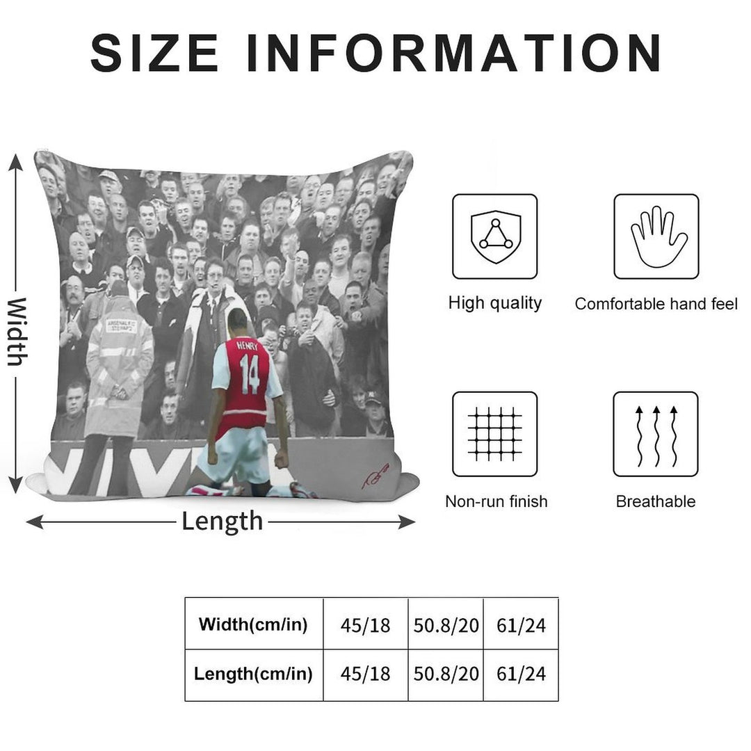 Legend Thierry Henry Soft High-Density Material Throw Pillow