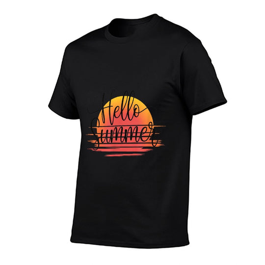 Hello Summer Welcome Summertime Sunset Vacation Men Women  Versatile T-Shirt