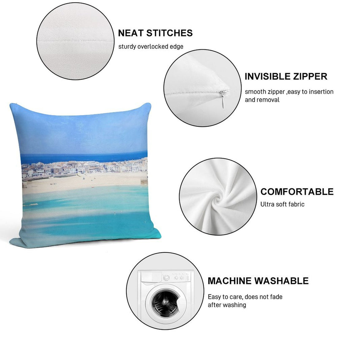 St Ives, Cornwall - Original, Version 3 Soft Gift Ready Throw Pillow