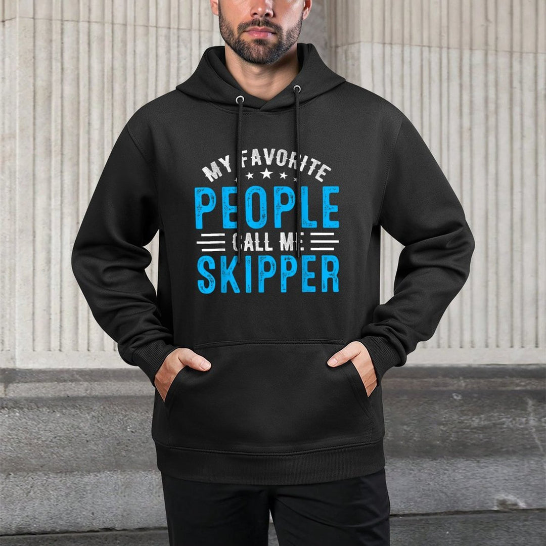 My Favorite People Call Me Skipper Vintage Idea Fathers Day Moisture-Wicking Hoodie