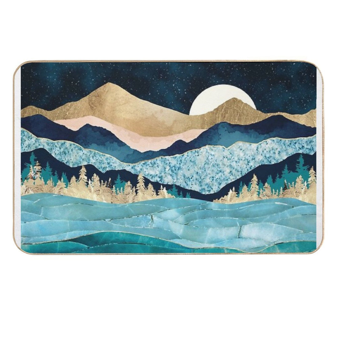 Midnight Ocean  Rapid-Drying Bath Mat