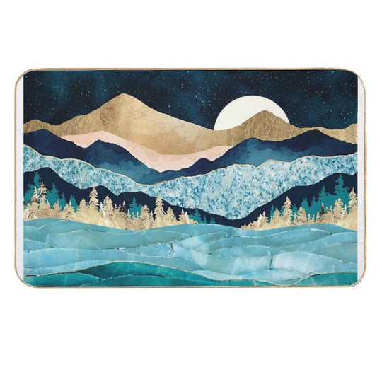 Midnight Ocean  Rapid-Drying Bath Mat